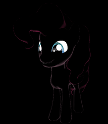 Size: 511x586 | Tagged: safe, artist:darth-silas, pinkie pie, earth pony, pony, ponylumen, g4, 3d, 3d pony creator, dark, dark room, darkness, female, grin, happy, mare, shadows, smiling