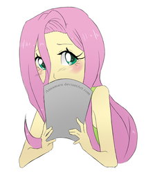 Size: 600x710 | Tagged: safe, artist:annamaru, fluttershy, equestria girls, g4, female, solo