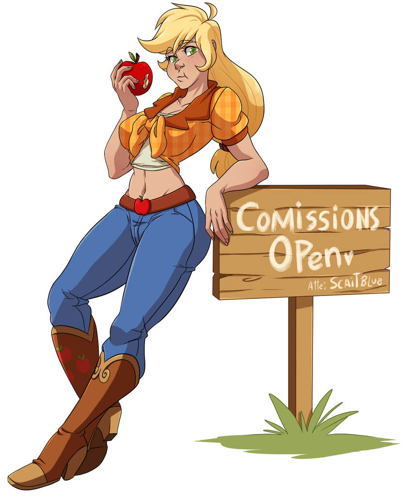 Safe Artist G Blue Applejack Human Belly Button