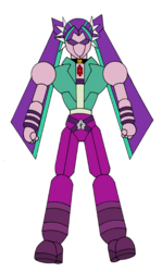 Size: 446x750 | Tagged: safe, artist:combatkaiser, aria blaze, robot, equestria girls, g4, my little pony equestria girls: rainbow rocks, getter 1, getter robo, mecha, simple background, transparent background