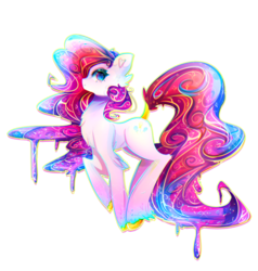 Size: 1948x2042 | Tagged: safe, artist:koveliana, pinkie pie, g4, chromatic aberration, color porn, female, heart, heart eyes, simple background, solo, transparent background, wingding eyes