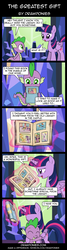 Size: 850x3179 | Tagged: safe, artist:drawponies, spike, twilight sparkle, alicorn, pony, castle sweet castle, g4, book, comic, feels, spikelove, twilight sparkle (alicorn)