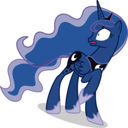 Size: 6339x6345 | Tagged: safe, artist:j5a4, princess luna, alicorn, pony, comic:the rose of life, g4, absurd resolution, female, open mouth, scared, simple background, solo, transparent background, vector