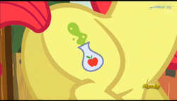 Size: 1502x862 | Tagged: safe, screencap, apple bloom, earth pony, pony, bloom & gloom, g4, bloom butt, butt, butt only, cutie mark, female, mare, pictures of butts, plot, solo