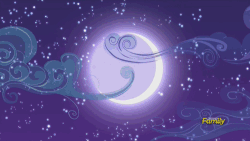 Size: 500x281 | Tagged: safe, screencap, princess luna, alicorn, pony, bloom & gloom, g4, animated, beautiful, cloud, cute, discovery family, discovery family logo, dramatic entrance, dream walker luna, female, gif, glowing, lunabetes, majestic, moon, night, solo, stars, sweet dreams fuel