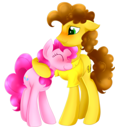 Size: 851x938 | Tagged: safe, artist:scarlet-spectrum, cheese sandwich, pinkie pie, g4, blushing, female, male, ship:cheesepie, shipping, simple background, straight, transparent background