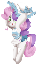 Size: 1098x1920 | Tagged: safe, artist:snow angel, sweetie belle, unicorn, semi-anthro, g4, arm hooves, bipedal, clothes, cute, diasweetes, female, filly, foal, hat, simple background, solo, transparent background