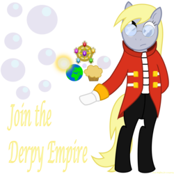 Size: 1600x1600 | Tagged: safe, artist:radiant--eclipse, artist:spiritofthwwolf, derpy hooves, pony, g4, bipedal, clothes, cosplay, costume, crossover, doctor eggman, earth, elements of harmony, male, muffin, simple background, sonic the hedgehog (series), transparent background, vector