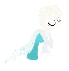 Size: 518x536 | Tagged: safe, artist:cutecutederpypony14, artist:selenaede, pony, elsa, frozen (movie), ponified, simple background, solo, transparent background