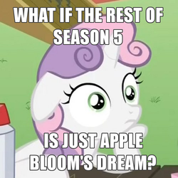 Size: 500x500 | Tagged: safe, sweetie belle, bloom & gloom, g4, my little pony: friendship is magic, all just a dream, exploitable meme, image macro, meme, sudden clarity sweetie belle