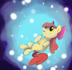 Size: 1268x1232 | Tagged: safe, artist:dotkwa, apple bloom, earth pony, pony, bloom & gloom, g4, female, filly, foal, solo