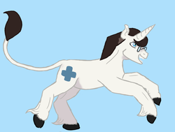 Size: 1024x775 | Tagged: safe, classical unicorn, horn, leonine tail, medic, medic (tf2), solo, team fortress 2