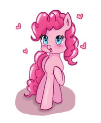 Size: 477x582 | Tagged: safe, artist:moekonya, pinkie pie, g4, female, heart, heart eyes, simple background, solo, transparent background, wingding eyes