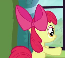 Size: 558x499 | Tagged: safe, screencap, apple bloom, earth pony, pony, bloom & gloom, g4, season 5, adorabloom, animated, cute, female, filly, foal, gif, solo, weapons-grade cute