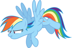 Size: 5000x3333 | Tagged: safe, artist:xpesifeindx, rainbow dash, pegasus, pony, castle sweet castle, g4, .svg available, female, scrunchy face, simple background, solo, transparent background, vector