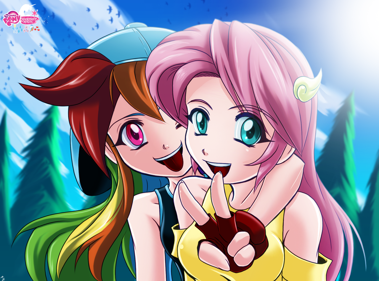 my little pony friendship is magic rainbow dash and fluttershy human