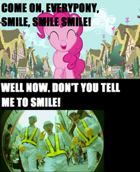 Size: 800x982 | Tagged: safe, edit, edited screencap, screencap, pinkie pie, a friend in deed, g4, beastie boys, intergalactic, smile smile smile, song reference