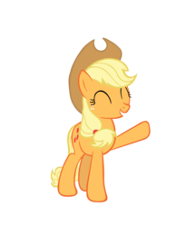 Size: 4775x5820 | Tagged: safe, artist:tryhardbrony, applejack, g4, ^^, absurd resolution, eyes closed, female, simple background, solo, transparent background, vector