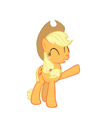 Size: 4775x5820 | Tagged: safe, artist:tryhardbrony, applejack, pony, g4, ^^, absurd resolution, eyes closed, female, simple background, solo, transparent background, vector