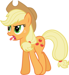 Size: 815x887 | Tagged: safe, artist:thorinair, applejack, g4, the mysterious mare do well, disgusted, female, simple background, solo, svg, transparent background, vector
