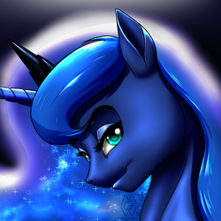 Size: 2000x2000 | Tagged: safe, artist:mykegreywolf, princess luna, g4, female, high res, portrait, solo