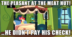 Size: 610x314 | Tagged: safe, screencap, apple bloom, bloom & gloom, g4, image macro, meme, sudden clarity apple bloom, the emperor's new groove