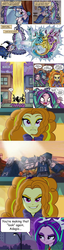 Size: 643x2500 | Tagged: safe, artist:agnesgarbowska, edit, idw, screencap, adagio dazzle, aria blaze, sonata dusk, star swirl the bearded, equestria girls, fiendship is magic #3, g4, my little pony equestria girls: rainbow rocks, my little pony: fiendship is magic, spoiler:comic, crossover, megas xlr, oh no, oh no she didn't, screencap comic, the dazzlings, this will end in pain and/or tears and/or death, this will not end well