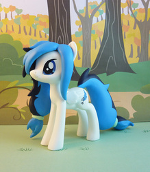 Size: 787x900 | Tagged: safe, artist:krowzivitch, oc, oc only, oc:melody breeze, pegasus, pony, craft, figurine, hair tie, irl, long mane, long tail, photo, sculpture, solo