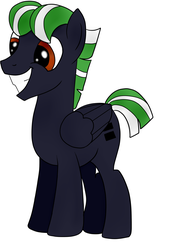 Size: 1736x2512 | Tagged: safe, oc, oc only, oc:moonlit ace, creepy smile, equal cutie mark, equalized