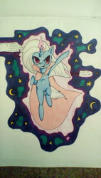 Size: 1088x1920 | Tagged: safe, artist:spacesequoias, trixie, pony, unicorn, g4, female, mare, solo, traditional art