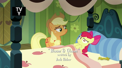 Size: 1920x1080 | Tagged: safe, screencap, apple bloom, applejack, bloom & gloom, g4