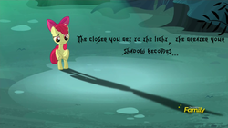 Size: 1920x1080 | Tagged: safe, screencap, apple bloom, earth pony, pony, bloom & gloom, g4, disney, kingdom hearts, shadow, shadow bloom