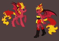 Size: 2232x1584 | Tagged: safe, artist:spadazzles, sunset shimmer, human, pony, equestria girls, g4, element of magic, human ponidox, self ponidox, sunset satan