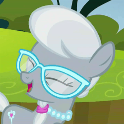 Size: 600x600 | Tagged: safe, screencap, silver spoon, earth pony, pony, bloom & gloom, g4, animated, cute, female, silverbetes, solo