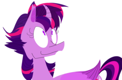 Size: 4656x3053 | Tagged: safe, artist:newsketches, twilight sparkle, alicorn, pony, g4, alternate hairstyle, female, mare, punklight sparkle, simple background, solo, transparent background, twilight sparkle (alicorn)