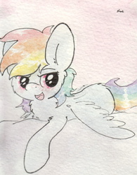 Size: 686x881 | Tagged: safe, artist:slightlyshade, rainbow dash, g4, female, solo, traditional art