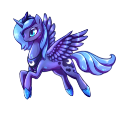 Size: 800x800 | Tagged: safe, artist:icevia, princess luna, g4, female, s1 luna, simple background, solo, spread wings, transparent background