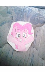 Size: 707x1131 | Tagged: safe, artist:mandorkastrocutie, artist:pupster0071, pinkie pie, g4, female, happy, solo, traditional art