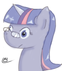 Size: 325x372 | Tagged: safe, artist:liracrown, twilight sparkle, g4, glasses