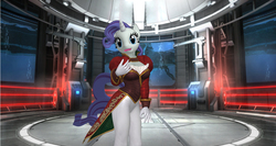 Size: 3325x1765 | Tagged: safe, rarity, anthro, g4, 3d, dead or alive, helena, xnalara