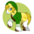 Size: 800x800 | Tagged: safe, artist:perfectpinkwater, earth pony, pony, clothes, crossover, cutie mark, hat, link, nintendo, ponified, simple background, super smash bros., the legend of zelda, transparent background, triforce, unshorn fetlocks