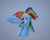Size: 960x768 | Tagged: dead source, safe, artist:3d thread, artist:creatorofpony, rainbow dash, pegasus, pony, g4, 3d, 3d model, blender, covering, ears back, female, floating wings, mare, modified, open mouth, scared, simple background, solo, startled, wat, wide eyes