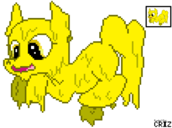 Size: 776x577 | Tagged: safe, artist:criz camacho, ms paint, mustard, pixel art, simple background, solo, white background