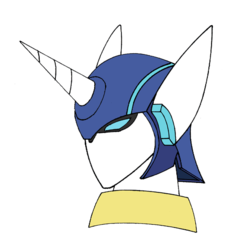 Size: 521x555 | Tagged: safe, artist:combatkaiser, shining armor, g4, mech suit, simple background, tekkaman blade, transparent background