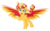 Size: 4792x3000 | Tagged: safe, artist:theshadowstone, sunset shimmer, phoenix, pony, g4, my past is not today, female, simple background, solo, sparkles, sunset phoenix, transparent background, wings