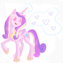 Size: 918x910 | Tagged: safe, artist:thiefofcookies, princess cadance, g4, female, heart, magic, solo