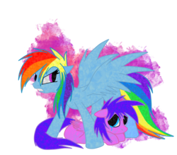 Size: 900x787 | Tagged: safe, artist:cloudy, rainbow dash, oc, pegasus, pony, g4, crying, wings