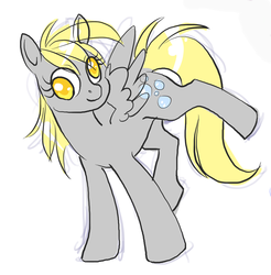 Size: 642x652 | Tagged: safe, artist:thiefofcookies, derpy hooves, pegasus, pony, g4, female, mare, solo