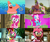 Size: 1272x1064 | Tagged: safe, artist:brandonale, edit, edited screencap, screencap, pinkie pie, equestria girls, g4, my little pony equestria girls: rainbow rocks, pinkie apple pie, season 4, shake your tail, amy rose, comparison, crossover, image macro, male, meme, patrick star, pink text, sonic boom, sonic the hedgehog (series), sponge out of water, spongebob squarepants