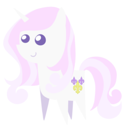 Size: 891x897 | Tagged: safe, artist:lunarahartistry, fleur-de-lis, g4, chibi, female, pointy ponies, smiling, solo